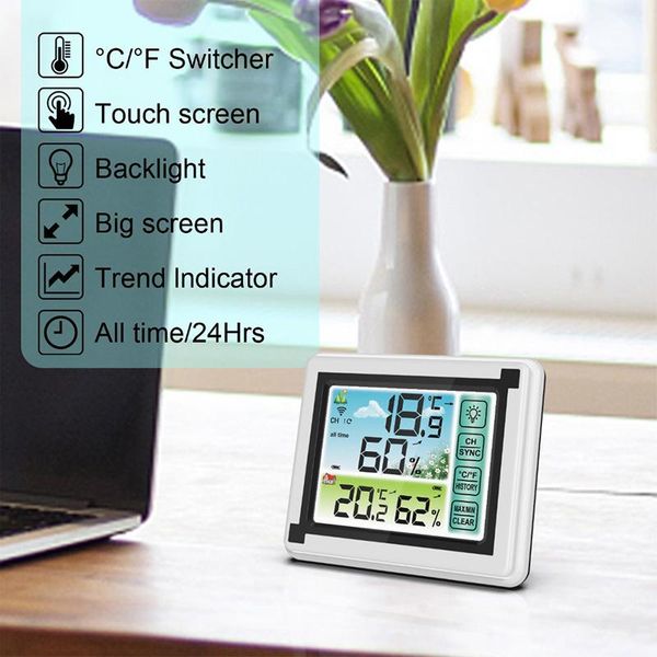 smart home control color touch screen weather station and outdoor forecast sensor backlight thermometer hygrometer wireless waterproof tool
smart home control color touch screen weather station and outdoor forecast sensor backlight thermometer hygrometer wireless waterproof tool