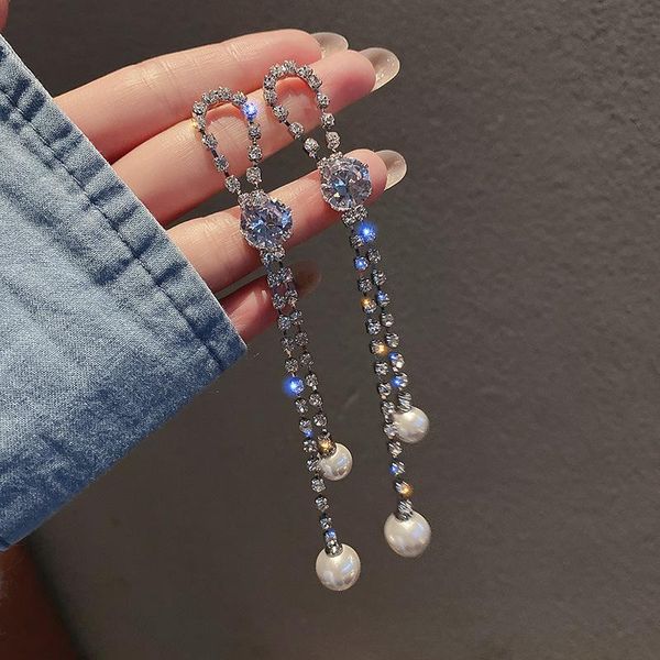 dangle & chandelier rhinestone crystal drop earrings for women bijoux long tassel white pearl statement exaggerated jewelry gifts, Silver
dangle & chandelier rhinestone crystal drop earrings for women bijoux long tassel white pearl statement exaggerated jewelry gifts, Silver