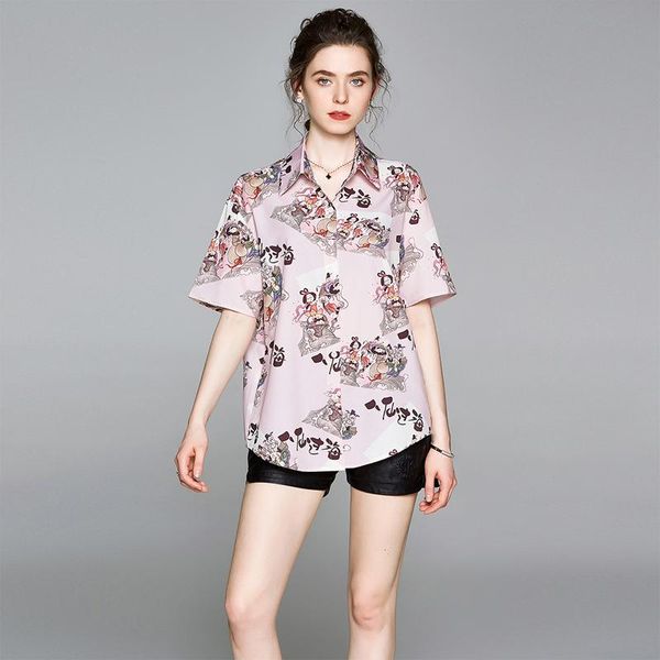 women's blouses & shirts nrj-6f-611-1-3232 harajuku korean 2021 summer women vintage print loose top, White
women's blouses & shirts nrj-6f-611-1-3232 harajuku korean 2021 summer women vintage print loose top, White