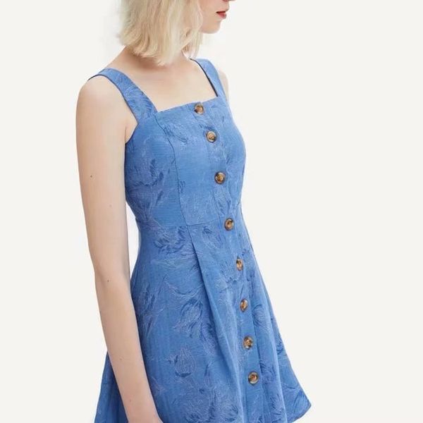 women summer sleeveless print mini dress vintage single breasted female loose dress casual holiday lady boho dress, Black;gray
women summer sleeveless print mini dress vintage single breasted female loose dress casual holiday lady boho dress, Black;gray