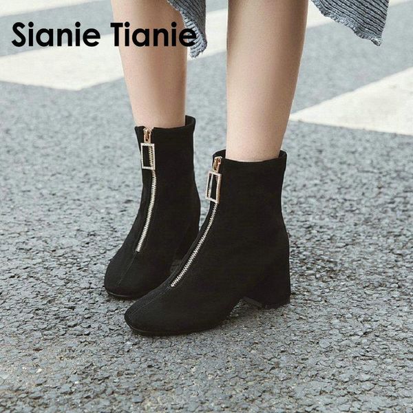 boots sianie tianie good quality square toe flock woman zipper front chunky high heels red black women ankle size 45 46 47
boots sianie tianie good quality square toe flock woman zipper front chunky high heels red black women ankle size 45 46 47