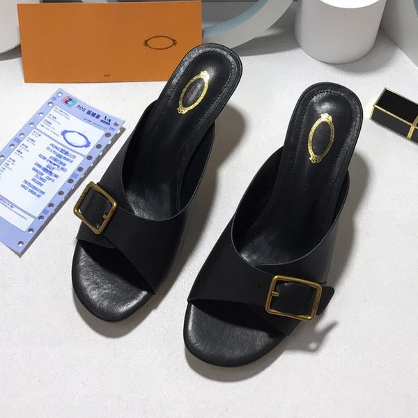 designer women high heel scuffs slippers italy vintage fashion sheepskin genuine leather slipper clear heels slides loafers sandals luxurys, Black 
designer women high heel scuffs slippers italy vintage fashion sheepskin genuine leather slipper clear heels slides loafers sandals luxurys, Black