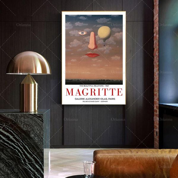 paintings rene magritte art print, the beautiful relations poster exhibition modern art, wall print -
paintings rene magritte art print, the beautiful relations poster exhibition modern art, wall print -
