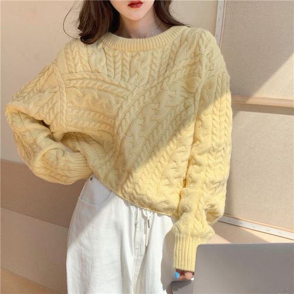 women's sweaters jsxdhk women yellow knitted sweater jumper 2021 korean style designer autumn winter o neck long sleeve thick warm pull, White;black
women's sweaters jsxdhk women yellow knitted sweater jumper 2021 korean style designer autumn winter o neck long sleeve thick warm pull, White;black