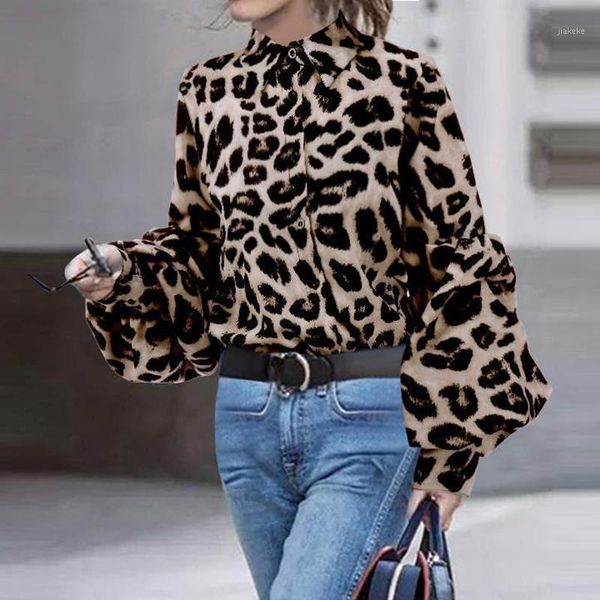 feitong 5xl plus size women leopard print blouses long sleves lantern sleeve button down shirt chiffon shirt feminina clothing1, White
feitong 5xl plus size women leopard print blouses long sleves lantern sleeve button down shirt chiffon shirt feminina clothing1, White