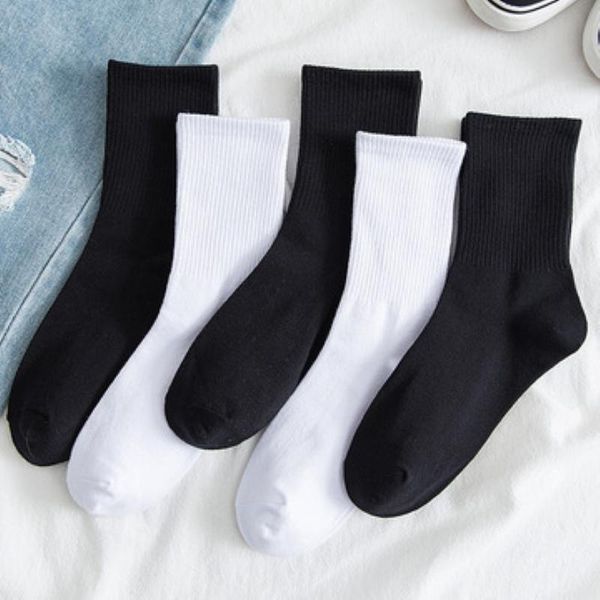 men's socks solid color imitation double needle strip in stockings sports cotton couple models men and women slide s, Black
men's socks solid color imitation double needle strip in stockings sports cotton couple models men and women slide s, Black