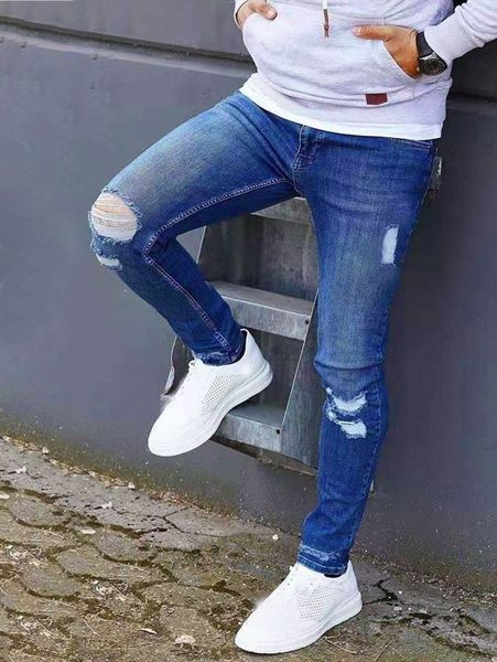 men ripped washed skinny jeans 318m#, Blue
men ripped washed skinny jeans 318m#, Blue
