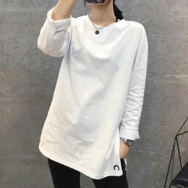 white t-shirt female 2021 spring korean version loose round neck mid-length long-sleeved bottoming shirt tide women's
white t-shirt female 2021 spring korean version loose round neck mid-length long-sleeved bottoming shirt tide women's