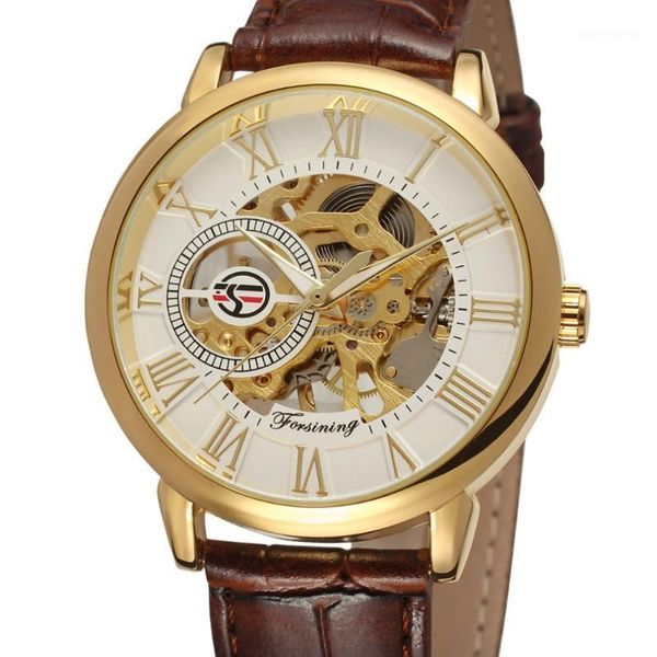 forsining men's watch high-end mechanical hand wind skeleton leather strap reloj de lujo dress casual wristwatch fsg8099m3g1 wristwatch, Slivery;brown
forsining men's watch high-end mechanical hand wind skeleton leather strap reloj de lujo dress casual wristwatch fsg8099m3g1 wristwatch, Slivery;brown