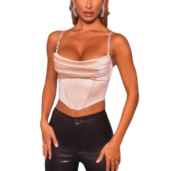 women's tanks & camis women\u2021s fashion solid color camisole summer boat neck exposed navel irregular chain suspender, White
women's tanks & camis women\u2021s fashion solid color camisole summer boat neck exposed navel irregular chain suspender, White