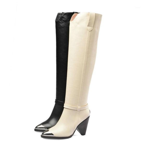 boots fashion leather knee high women spike heel long western pointed toe zipper autumn winter woman shoes 20211, Black
boots fashion leather knee high women spike heel long western pointed toe zipper autumn winter woman shoes 20211, Black