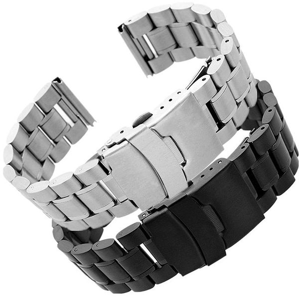 watch bands stainless steel band straight end solid double snap buckle 18 20 22 24mm wb23, Black;brown
watch bands stainless steel band straight end solid double snap buckle 18 20 22 24mm wb23, Black;brown