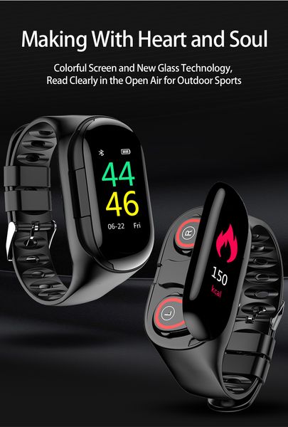 m1 smart watch with cell phone earphones wireless bluetooth handsearbuds headset fitness tracker wristband couple bracelet
m1 smart watch with cell phone earphones wireless bluetooth handsearbuds headset fitness tracker wristband couple bracelet