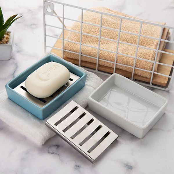 soap dishes ceramic tray holder storage rack portable bathroom dish with 304 stainless steel filter
soap dishes ceramic tray holder storage rack portable bathroom dish with 304 stainless steel filter