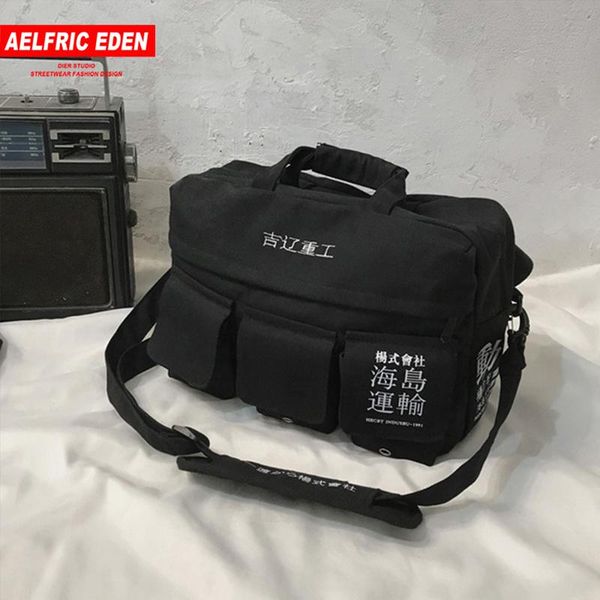 waist bags vintage hip hop streetwear shoulder bag canvas multi pockets messenger chest crossbody school men women 
waist bags vintage hip hop streetwear shoulder bag canvas multi pockets messenger chest crossbody school men women