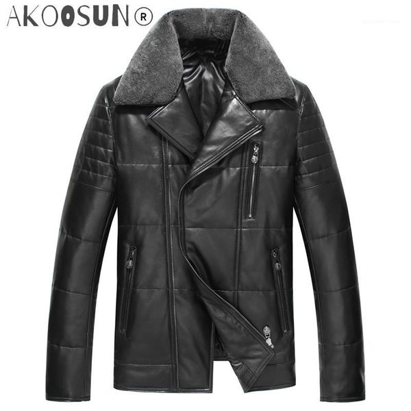 men's leather & faux akoosun down jacket luxury genuine coat men mens motorcycle sheepskin winter plus size se319jr lwl1075, Black
men's leather & faux akoosun down jacket luxury genuine coat men mens motorcycle sheepskin winter plus size se319jr lwl1075, Black