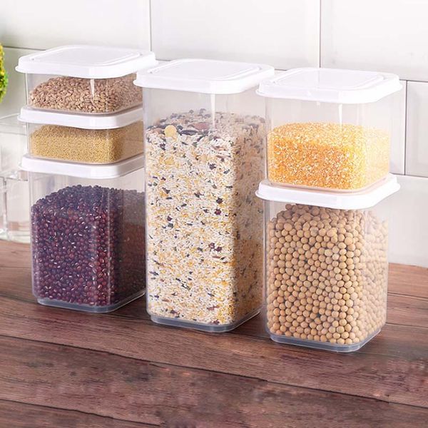 storage bottles & jars kitchen crisper plastic sealed with lid stackable grain bean tanks home refrigerator box
storage bottles & jars kitchen crisper plastic sealed with lid stackable grain bean tanks home refrigerator box