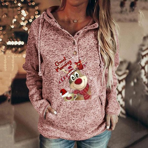 40#winter women casual christmas sweaters long sleeves buttons collar pockets sweaters adjustable hat drawstring pullover, White;black
40#winter women casual christmas sweaters long sleeves buttons collar pockets sweaters adjustable hat drawstring pullover, White;black