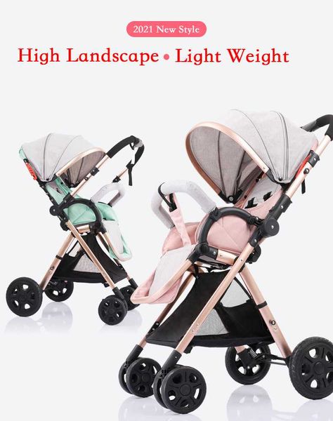 new simple folding high landscape car two way push light weight baby stroller sit and lie luxurious baby car for new born
new simple folding high landscape car two way push light weight baby stroller sit and lie luxurious baby car for new born