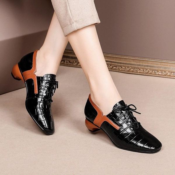 dress shoes party casual 2021 autumn chunky heel square head deep-mouth thin women's natural toe genuine leather rubber, Black
dress shoes party casual 2021 autumn chunky heel square head deep-mouth thin women's natural toe genuine leather rubber, Black