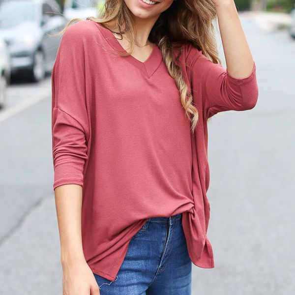 2021 women new fashion t-shirt casual solid v-neck long sleeve soft versatile elegant basic puls size streetwear autumn l92f, White
2021 women new fashion t-shirt casual solid v-neck long sleeve soft versatile elegant basic puls size streetwear autumn l92f, White