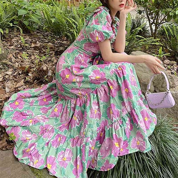retro floral print boho style long dress elegant women bubble short-sleeved ruffled lace-up dresses for summer fashion 210527, Black;gray
retro floral print boho style long dress elegant women bubble short-sleeved ruffled lace-up dresses for summer fashion 210527, Black;gray