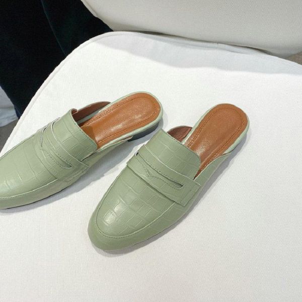 sianie tianie 2021 summer chic mint green genuine natural leather casual flats slides womens outdoor slippers mules big size 43, Black
sianie tianie 2021 summer chic mint green genuine natural leather casual flats slides womens outdoor slippers mules big size 43, Black