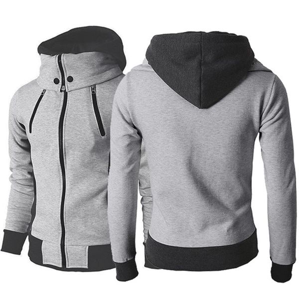 men's hoodies & sweatshirts regular fit mens fleece zip up jacket autumn winter men contrast color sweatshirt outwear, Black
men's hoodies & sweatshirts regular fit mens fleece zip up jacket autumn winter men contrast color sweatshirt outwear, Black
