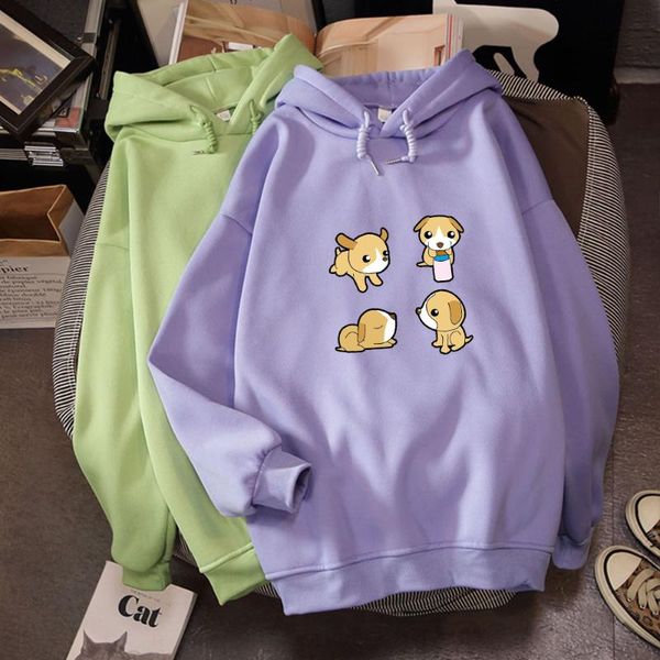 women's hoodies & sweatshirts women loose dog print hoodie fashion harajuku kawaii korean hooded tracksuit kpop clothes streetwear, Black 
women's hoodies & sweatshirts women loose dog print hoodie fashion harajuku kawaii korean hooded tracksuit kpop clothes streetwear, Black