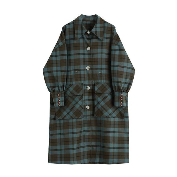 women's trench coats vintage korean style oversize long coat women causal plaid 2021 autumn winter elegant sleeve female windbreaker, Tan;black
women's trench coats vintage korean style oversize long coat women causal plaid 2021 autumn winter elegant sleeve female windbreaker, Tan;black