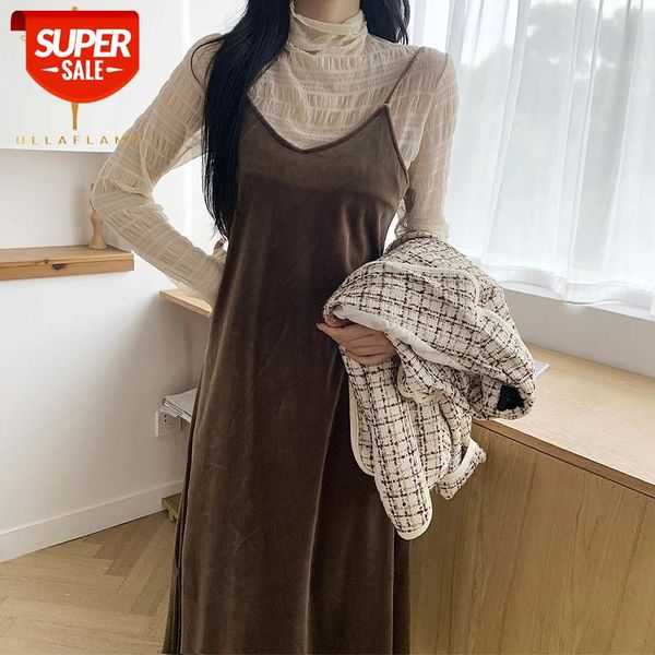 women v-neck sling gold velvet korean dress sleeveless camis vintage loose dresses solid a-line black elegant girl dress #pg9x, White;black
women v-neck sling gold velvet korean dress sleeveless camis vintage loose dresses solid a-line black elegant girl dress #pg9x, White;black