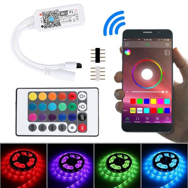 smart mini wifi controller for all rgb led strip light music controller for ir rf remote home holiday 24 key led f1
smart mini wifi controller for all rgb led strip light music controller for ir rf remote home holiday 24 key led f1