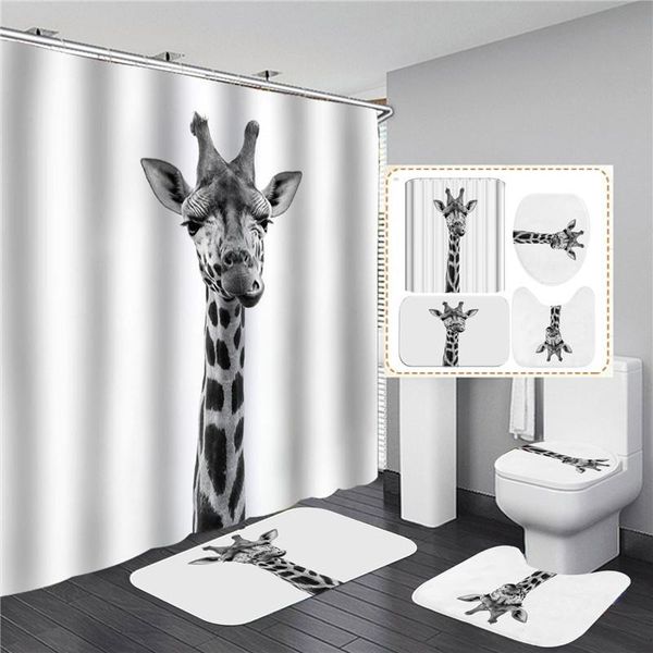 cute giraffe animal print shower curtain waterproof bathroom curtain sets soft bath mat set anti-slip flannel rugs home decor
cute giraffe animal print shower curtain waterproof bathroom curtain sets soft bath mat set anti-slip flannel rugs home decor
