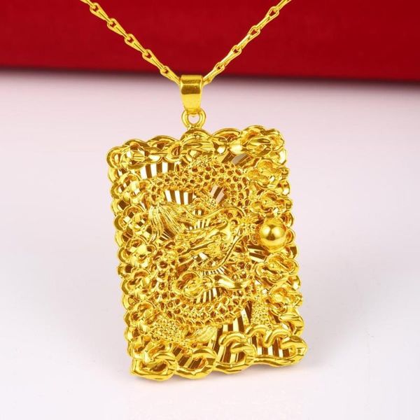 pendants 2021 vitnam sand gold necklace for men good lucky latest dragon square brand designs, Black
pendants 2021 vitnam sand gold necklace for men good lucky latest dragon square brand designs, Black
