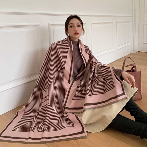 imitation cashmere autumn and winter shawl with thickened korean tassel office air conditioning warm scarf, Blue;gray
imitation cashmere autumn and winter shawl with thickened korean tassel office air conditioning warm scarf, Blue;gray