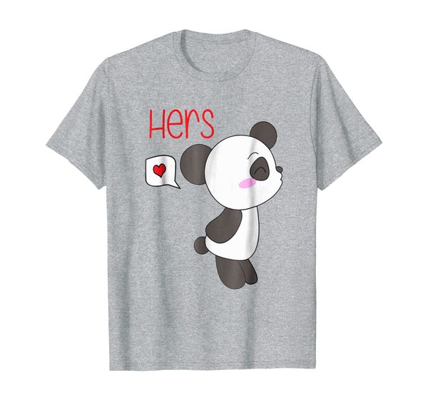 matching couple shirts his and hers panda bear for boy, White;black
matching couple shirts his and hers panda bear for boy, White;black