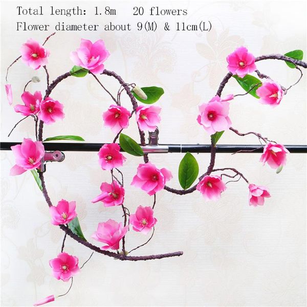 1.8m magnolia artificial flower vine foam rattan silk flowers diy weddding wall flower string for garden party home decoration
1.8m magnolia artificial flower vine foam rattan silk flowers diy weddding wall flower string for garden party home decoration