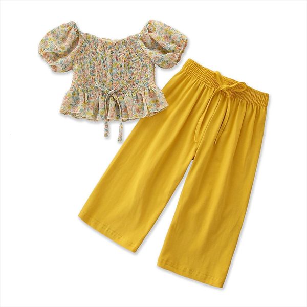 kids baby girls fashion 2 piece outfit set lantern sleeve floral pants for children, White
kids baby girls fashion 2 piece outfit set lantern sleeve floral pants for children, White
