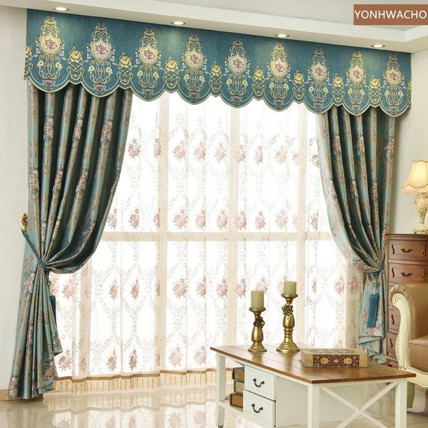 custom curtain high-class american country luxury window jacquard shading blue cloth blackout curtain valance tulle panel c493
custom curtain high-class american country luxury window jacquard shading blue cloth blackout curtain valance tulle panel c493