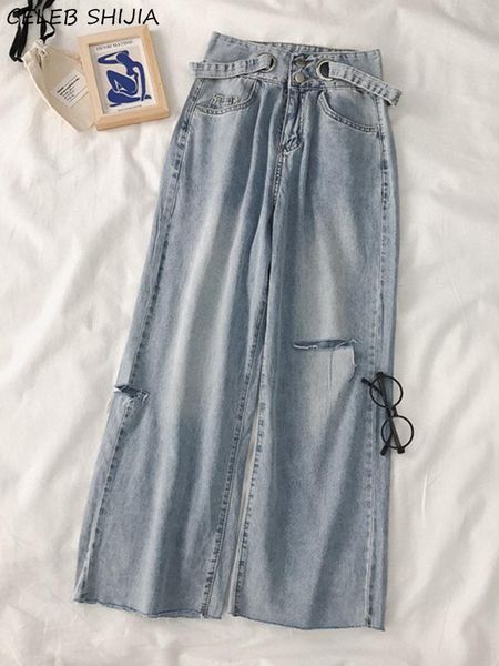 women's jeans shijia ripped trousers for women hole vintage wide leg pants female streetwear pantalones spring summer mom, Blue
women's jeans shijia ripped trousers for women hole vintage wide leg pants female streetwear pantalones spring summer mom, Blue