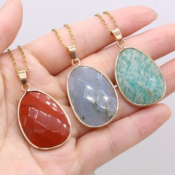 pendant necklaces 2021 selling natural semi-precious stones faceted gold-plated necklace for making diy jewelry accessories size 23x34mm gif, Silver
pendant necklaces 2021 selling natural semi-precious stones faceted gold-plated necklace for making diy jewelry accessories size 23x34mm gif, Silver