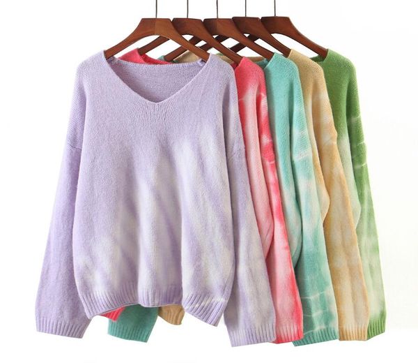 2021 spring elegant rose white tie dye knitted sweater women streetwear oversize pullovers female fashion loose jumper, White;black
2021 spring elegant rose white tie dye knitted sweater women streetwear oversize pullovers female fashion loose jumper, White;black