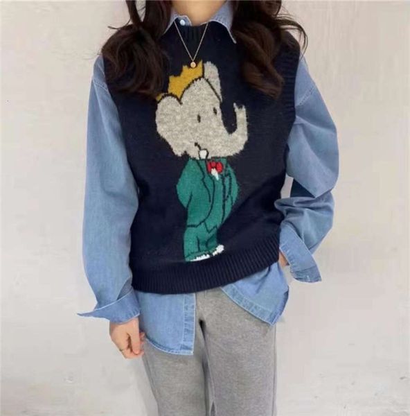 vest, vest, coat, autumn winter women wear sleeveless sweater, v-neck elephant knitted version, White
vest, vest, coat, autumn winter women wear sleeveless sweater, v-neck elephant knitted version, White