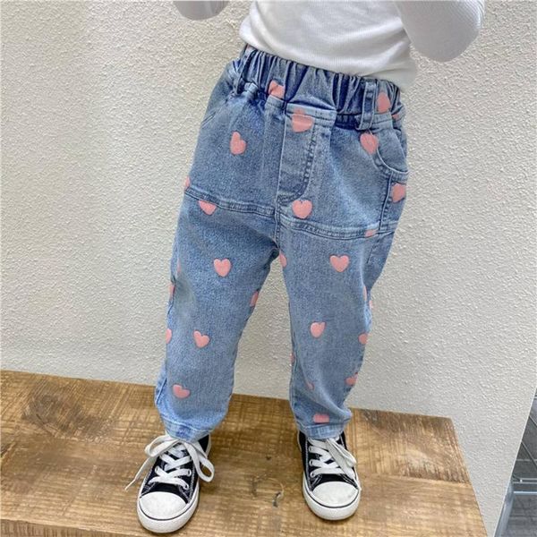 jeans fashion girls boys pants kids children 2021 autumn heart printed washed denim casual long trousers s11120, Blue
jeans fashion girls boys pants kids children 2021 autumn heart printed washed denim casual long trousers s11120, Blue
