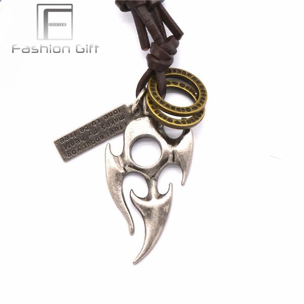 pendant necklaces cool ninja shuriken male leather choker adjustable chain rock men jewelry, Silver
pendant necklaces cool ninja shuriken male leather choker adjustable chain rock men jewelry, Silver