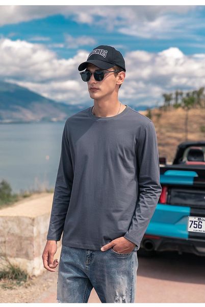 men's t-shirts 4945 pure cotton autumn solid color t-shirt long-sleeved casual inner, White;black
men's t-shirts 4945 pure cotton autumn solid color t-shirt long-sleeved casual inner, White;black