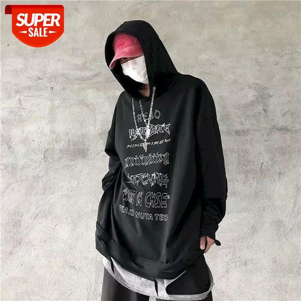 Autumn and winter Korean trend ins dark high street hip-hop letter necklace hole hooded sweater male and female student shirt #hN7S, Black
Autumn and winter Korean trend ins dark high street hip-hop letter necklace hole hooded sweater male and female student shirt #hN7S, Black