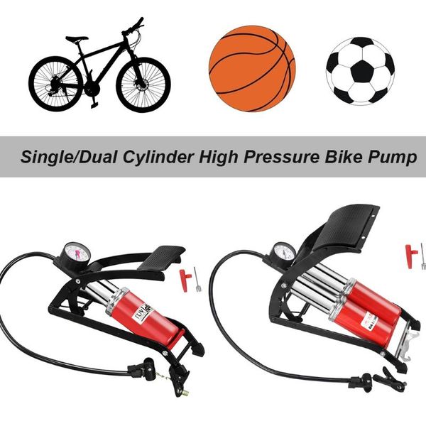 bike pumps single/double cylinder foot pump foldable bicycle tire with pedal, accurate pressure gauge ball
bike pumps single/double cylinder foot pump foldable bicycle tire with pedal, accurate pressure gauge ball
