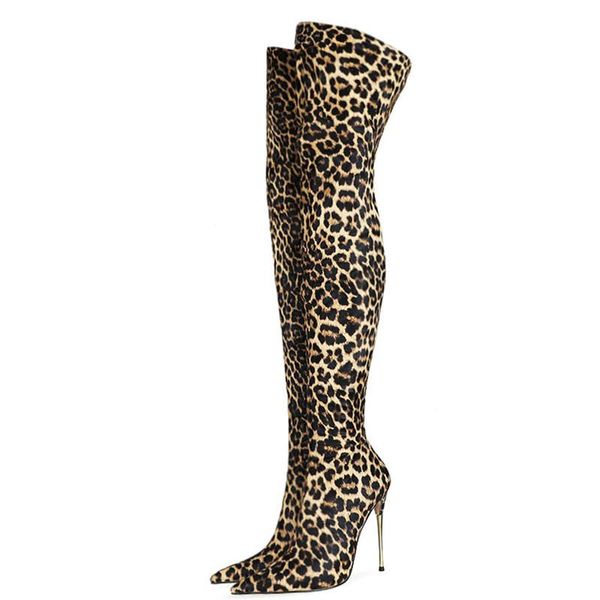 boots special leopard color women winter over the knee high pointed toe thin heels western fashion style street shoes, Black
boots special leopard color women winter over the knee high pointed toe thin heels western fashion style street shoes, Black