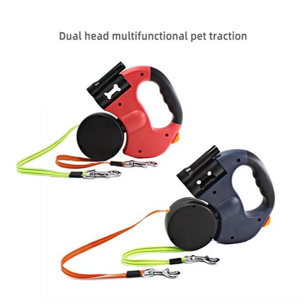 automatic traction rope tow two-headed creative dog walking rope dog chain pet products
automatic traction rope tow two-headed creative dog walking rope dog chain pet products